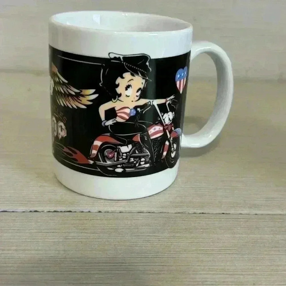 Vintage Motorcycles by Betty Boop Coffee Mug Cup 1998 - Picture 1 of 5